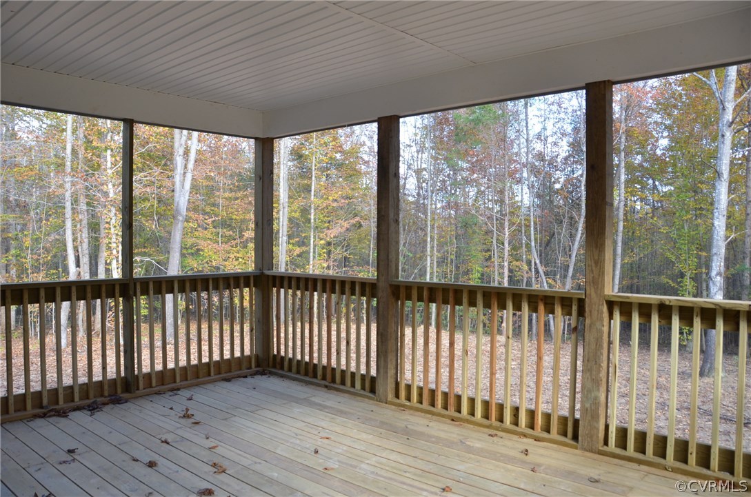 1128 Signboard Road Bumpass, VA 23024 - Photo 5 of 20 a view of wooden balcony with wooden floor