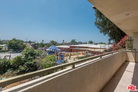 a view of city from a balcony