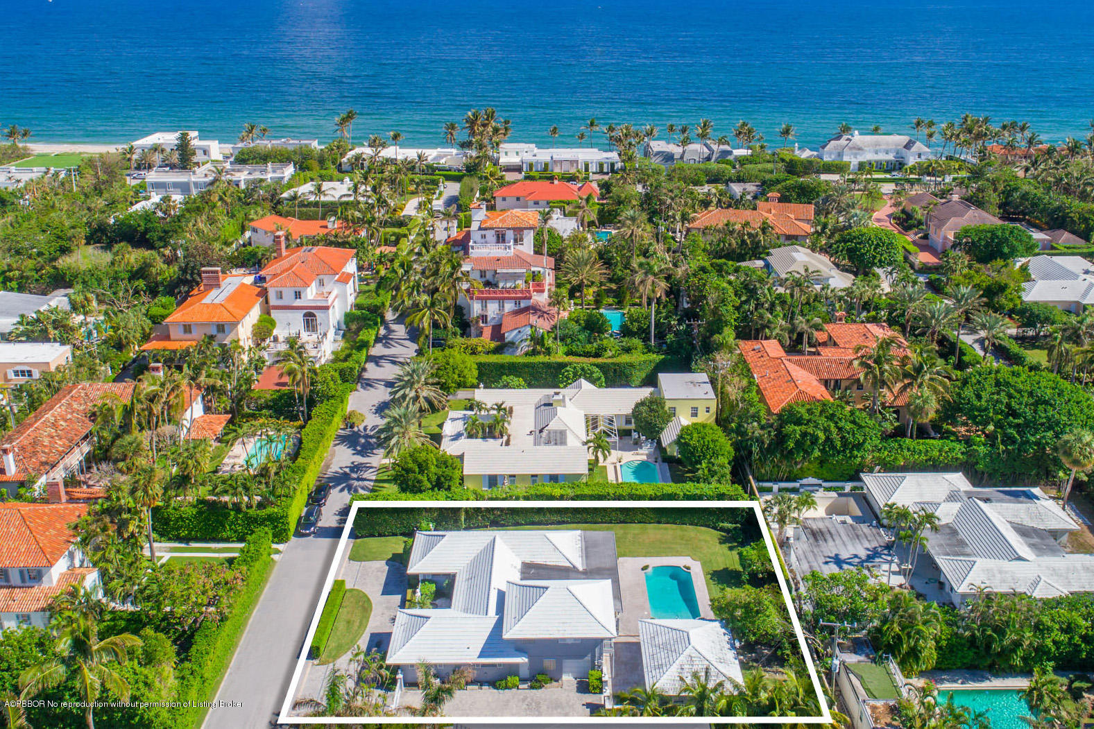 140 Kings Road Palm Beach, FL 33480 - Photo 3 of 3 a view of swimming pool with outdoor seating and city view