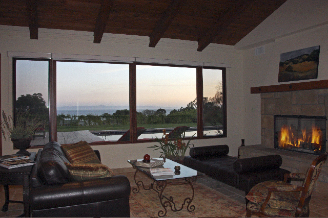 212 Alston Road Montecito, CA 93108 - Photo 18 of 19 a living room with furniture and a floor to ceiling window