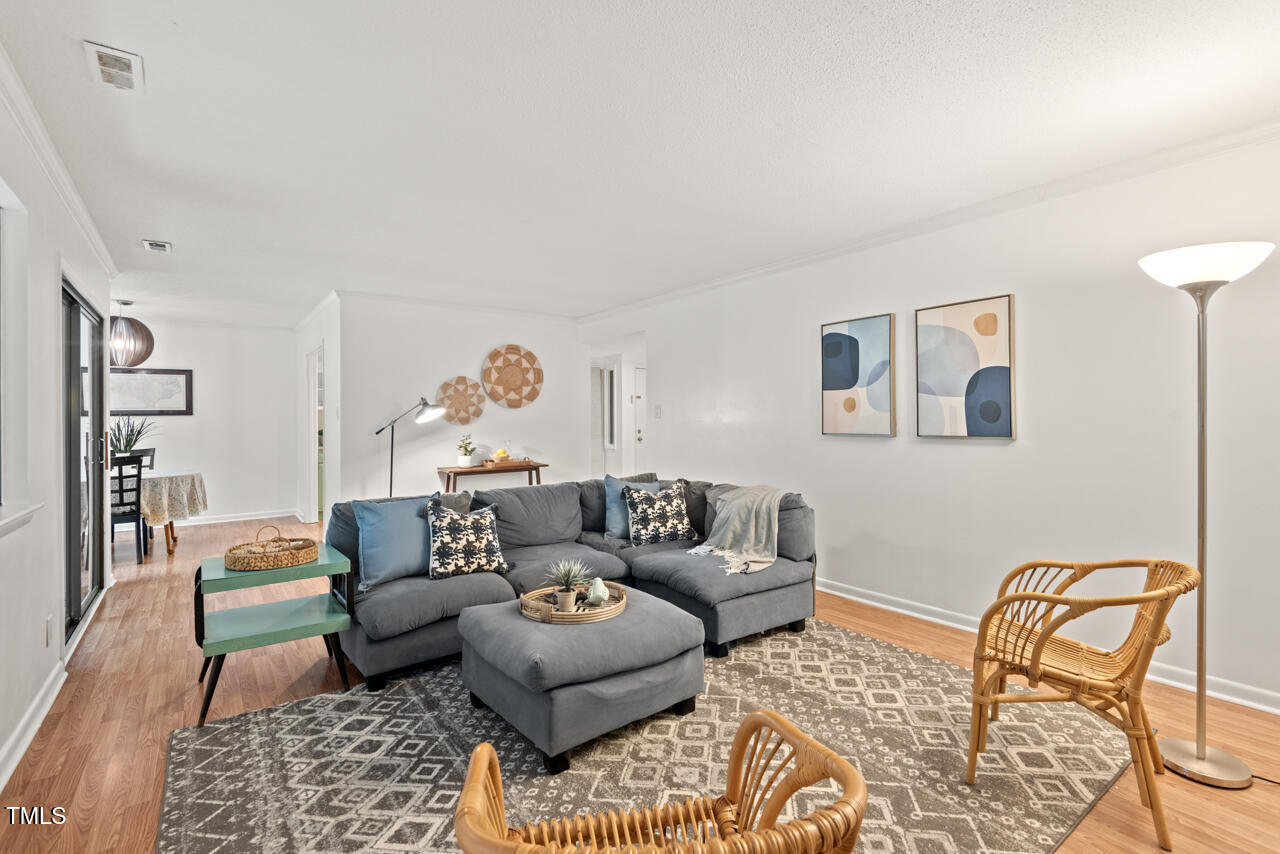 3086 Colony Road, Unit C Durham, NC 27705 - Photo 12 of 44 a living room with furniture and a rug