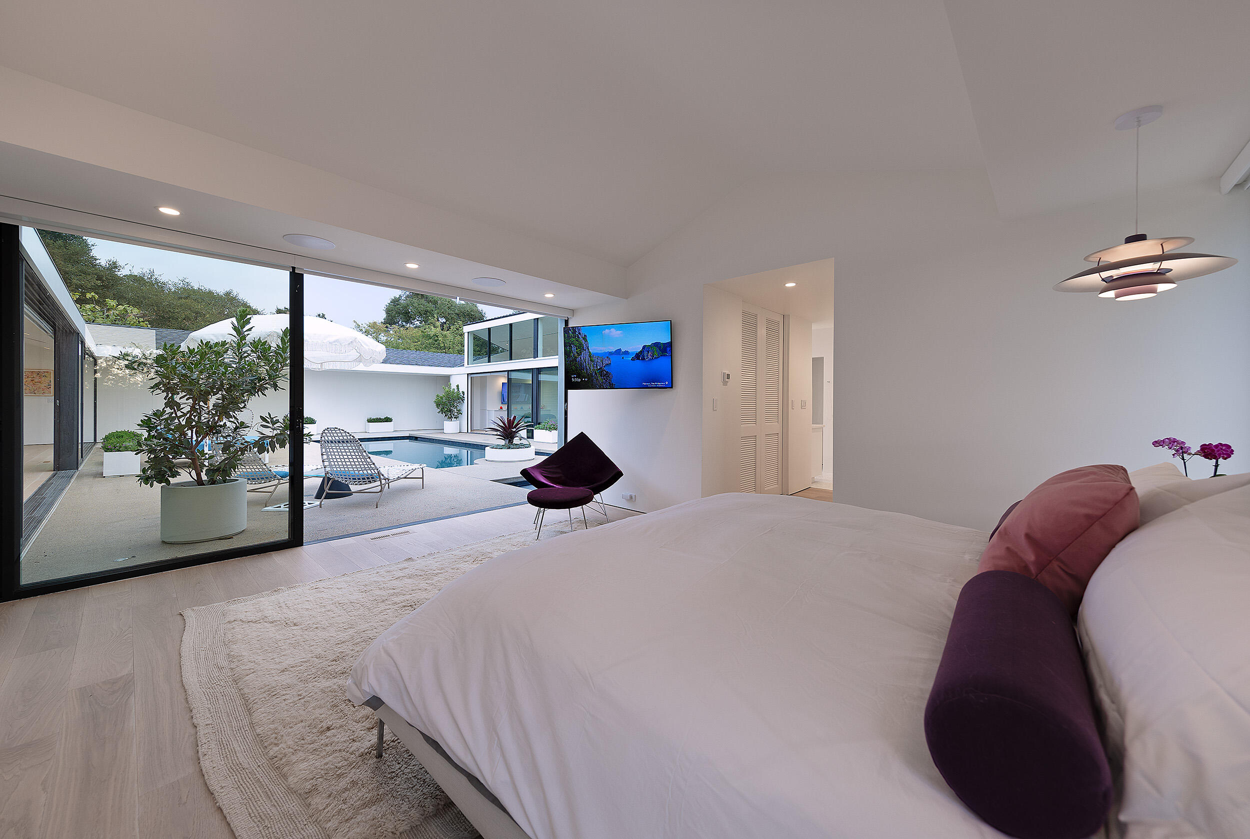 1988 Inverness Lane Montecito, CA 93108 - Photo 15 of 30 a bed room with a bed and a large window