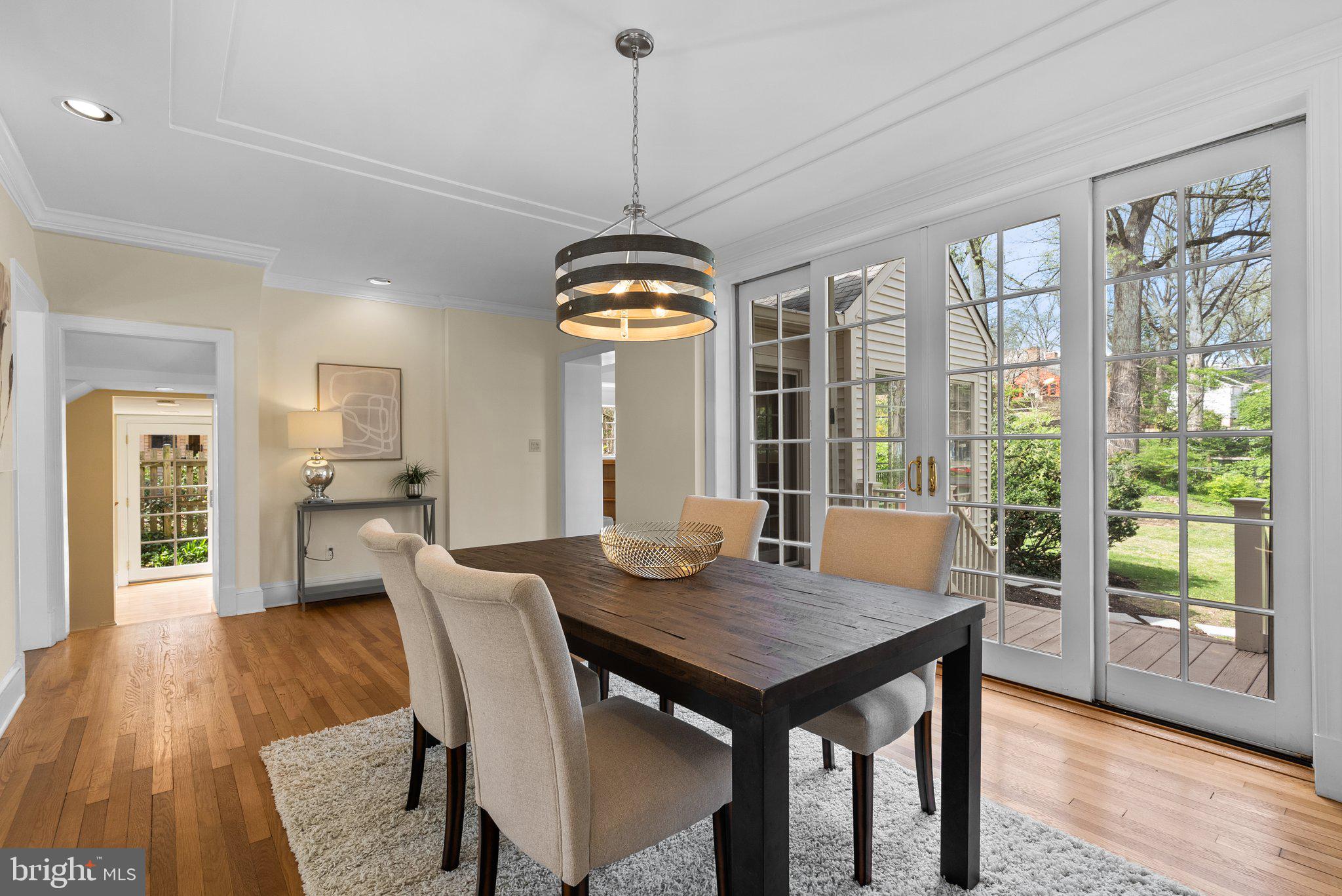 1203 Highland Drive Silver Spring, MD 20910 - Photo 11 of 59 Formal Dining room with French doors to deck