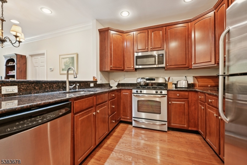 252 Victoria Drive, Unit 252 Bridgewater, NJ 08807 - Photo 6 of 26 a kitchen with stainless steel appliances granite countertop a stove a sink dishwasher and a refrigerator