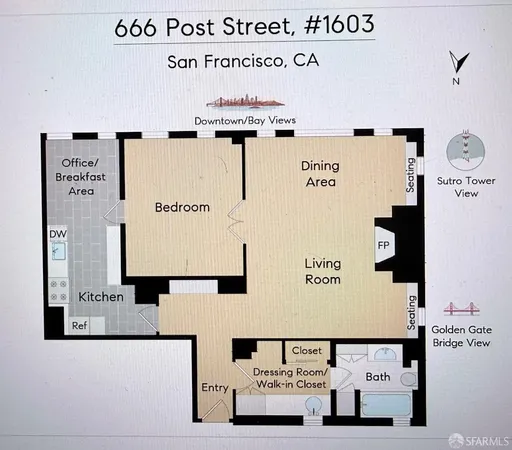 $749,000 | 666 Post Street, Unit 1603, San Francisco, CA 94109
