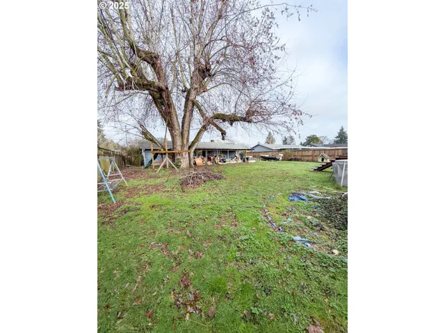 a view of yard with green space