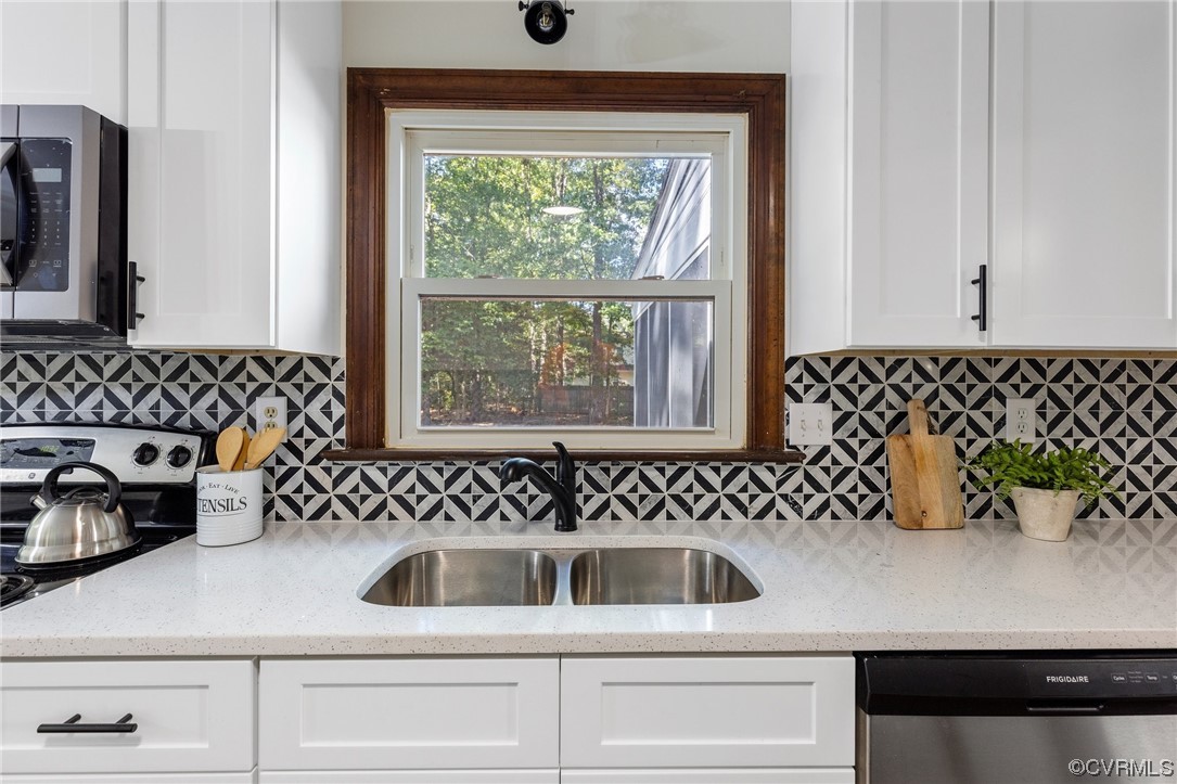 6940 Manning Road Chesterfield, VA 23832 - Photo 13 of 29 Kitchen featuring white cabinets, range with elect