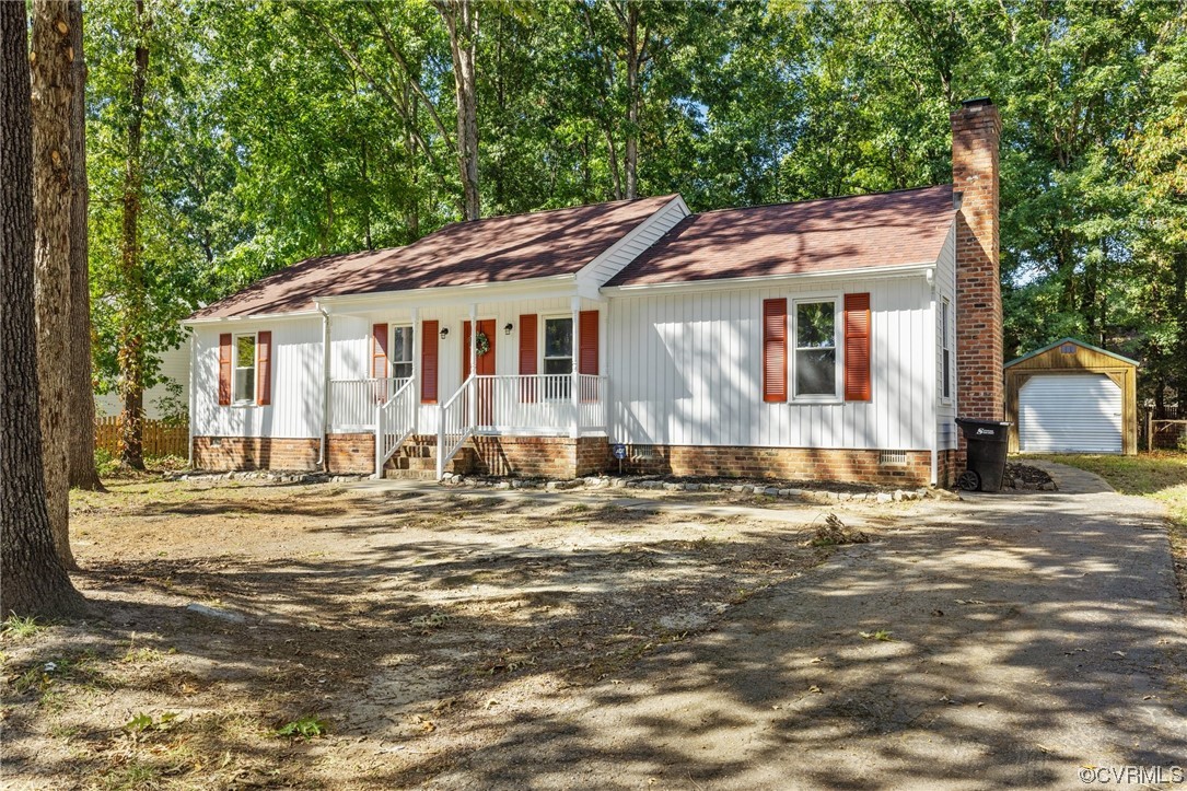 6940 Manning Road Chesterfield, VA 23832 - Photo 2 of 29 Single story home with a garage and covered porch