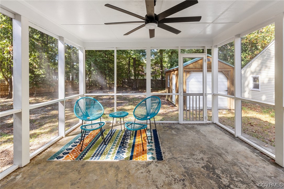 6940 Manning Road Chesterfield, VA 23832 - Photo 25 of 29 Sunroom / solarium featuring ceiling fan