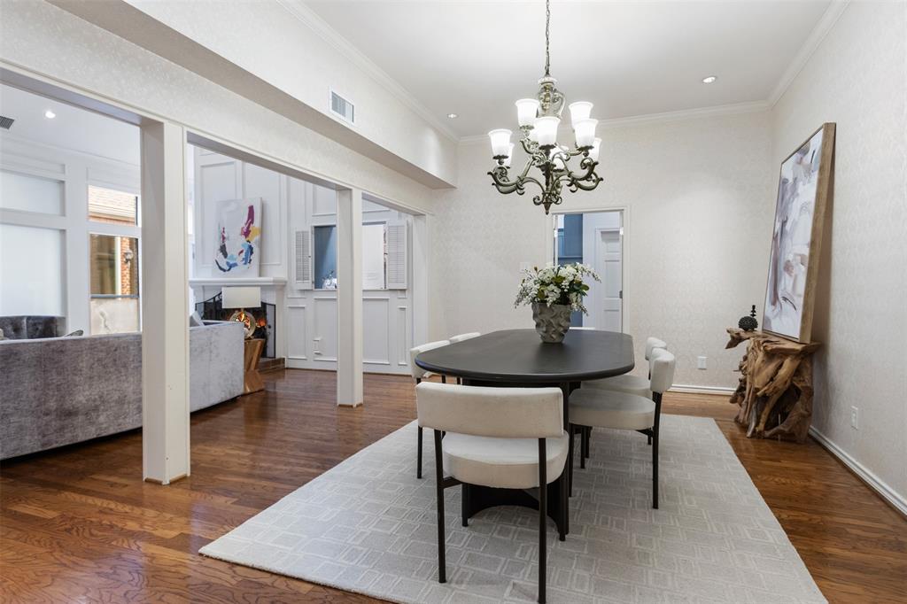 7 Queensview Court Dallas, TX 75225 - Photo 8 of 40 a view of a livingroom with furniture a chandelier