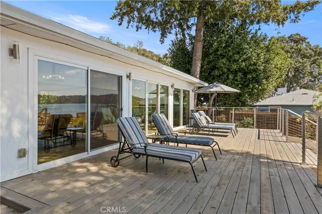 an aerial view of a city with lake view