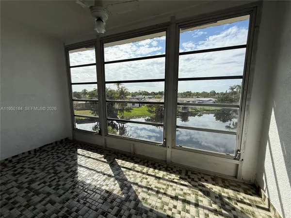 a room with window