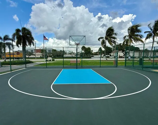 a view of a basketball court