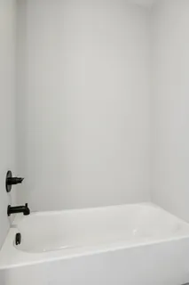 a view of a pathway in a backyard