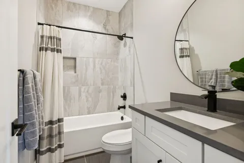 a view of a building from a window