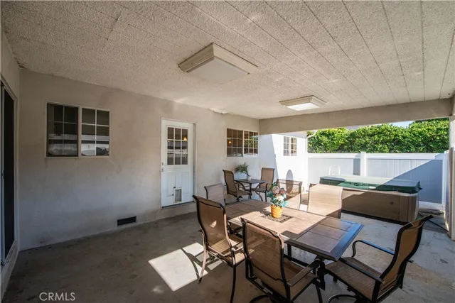 a outdoor space with furniture