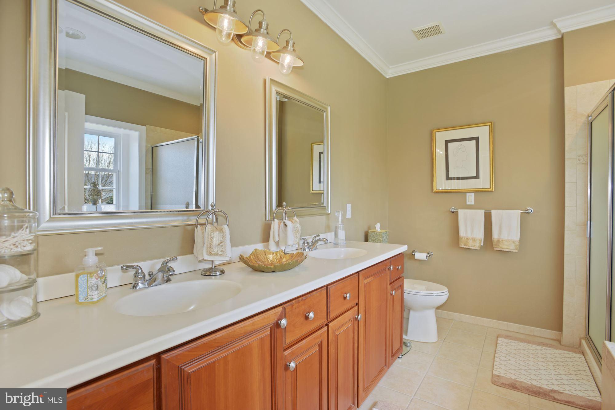 74 Balsam Road Lumberton, NJ 08048 - Photo 31 of 56 a bathroom with a granite countertop sink and a mirror