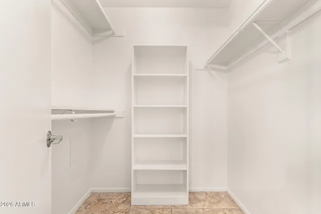 a view of a walk in closet