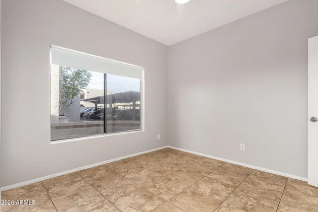 an empty room with a window