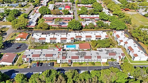 an aerial view of residential building