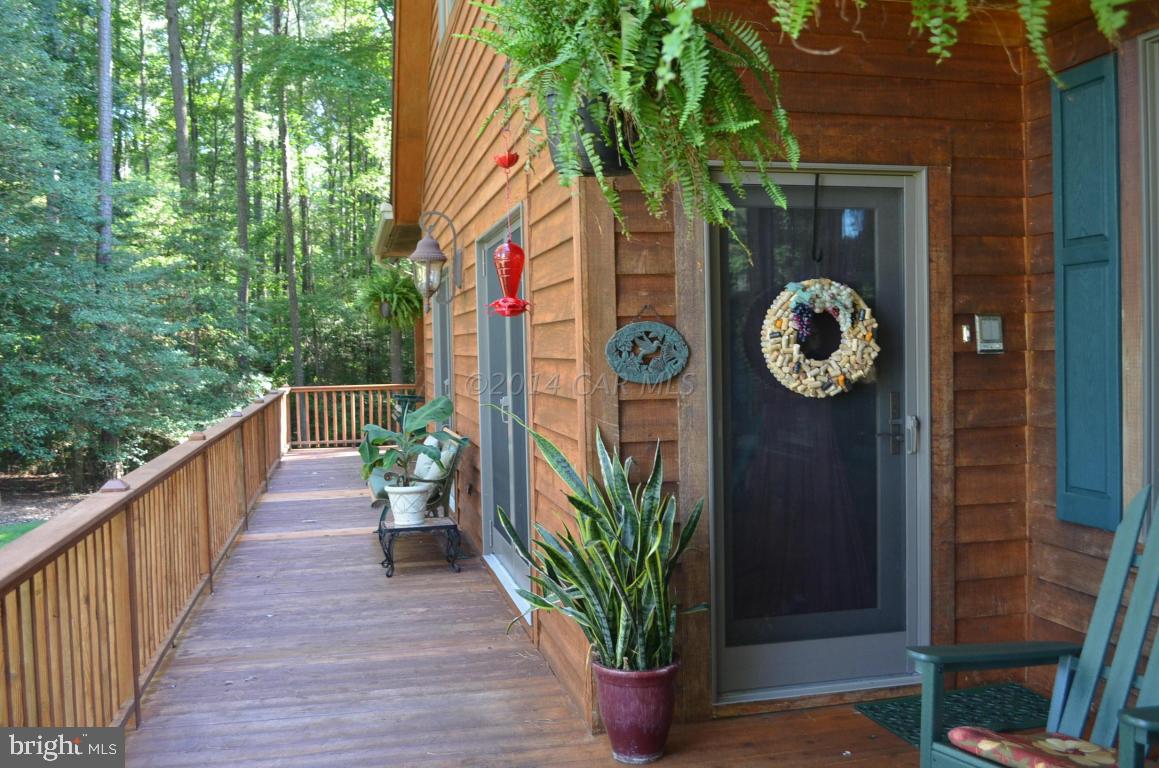 309 Silva Road Stockton, MD 21864 - Photo 10 of 67 a view of a pathway of a house with potted plants and wooden floor