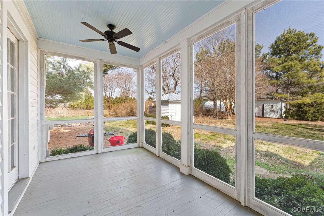 1092 Hull Neck Road Heathsville, VA 22473 - Photo 39 of 50 Screened in back porch/sunroom with ceiling fans