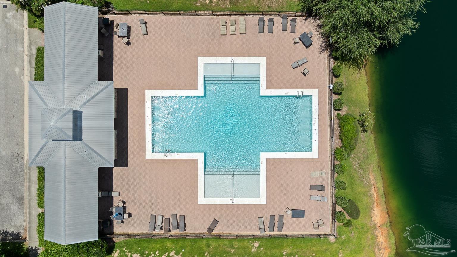 17438 Harding Drive Foley, AL 36535 - Photo 4 of 56 an aerial view of a house with yard and swimming pool