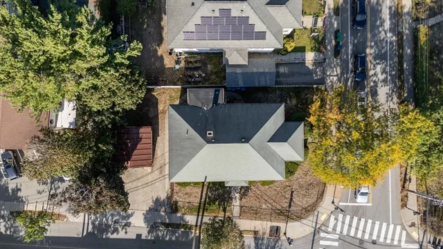 an aerial view of multiple house