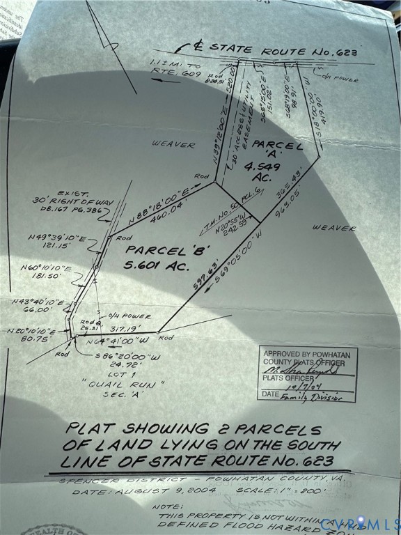 4301 Worsham Road Powhatan, VA 23139 - Photo 1 of 3 Survey map / technical document