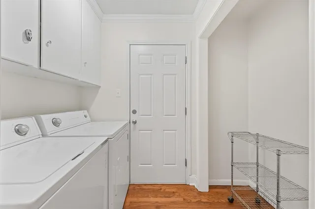 a room with a washing machine