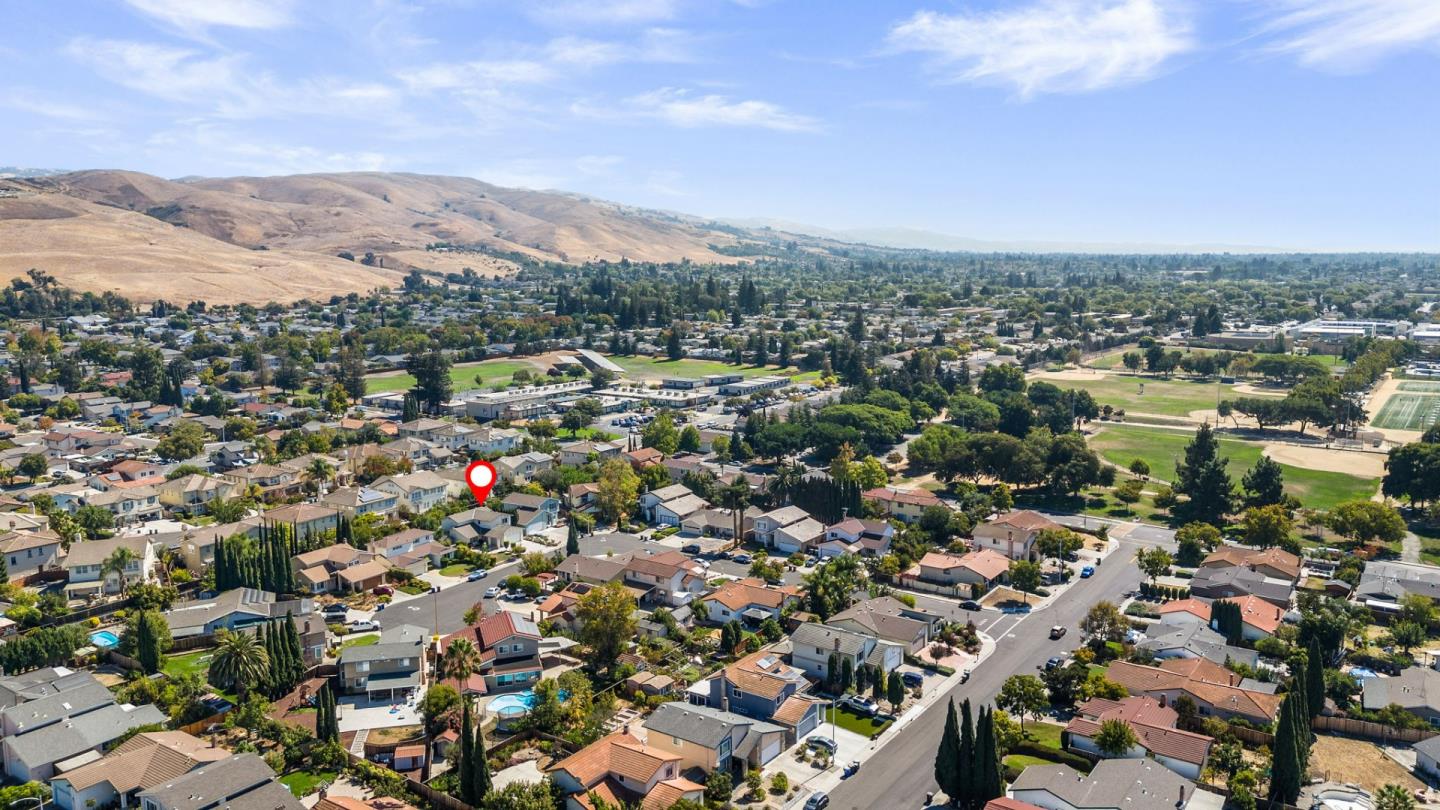 1386 Prada Court Milpitas, CA 95035 - Photo 29 of 36 an aerial view of a city