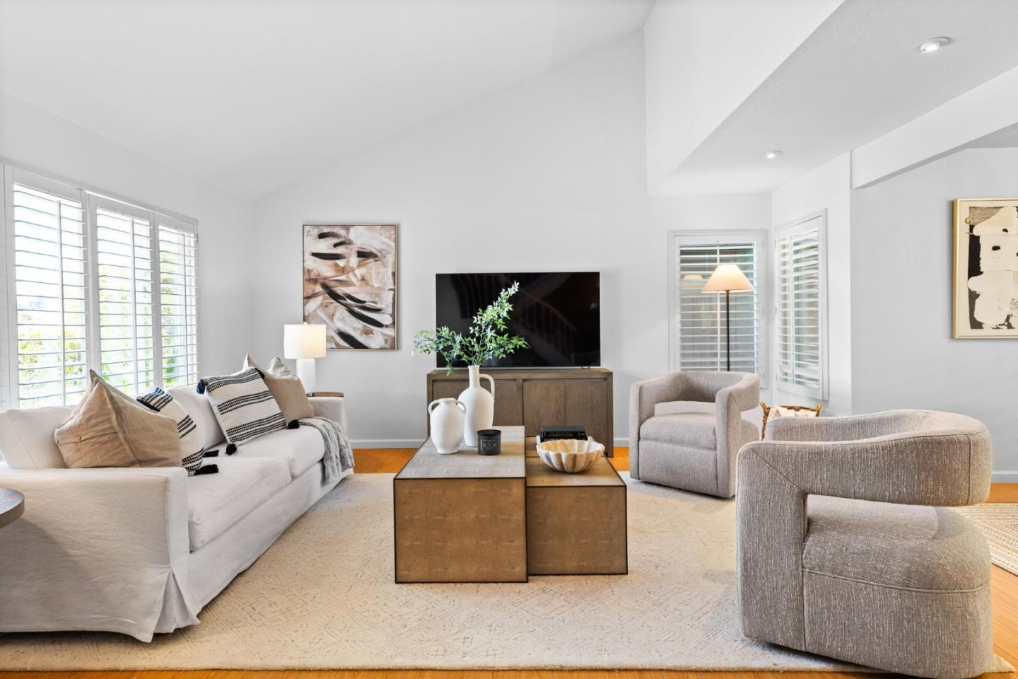 1386 Prada Court Milpitas, CA 95035 - Photo 5 of 36 a living room with furniture and a flat screen tv
