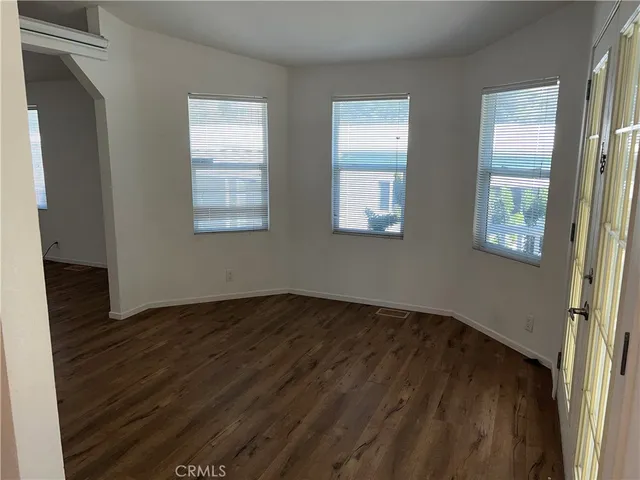 a view of a balcony a window and a fireplace