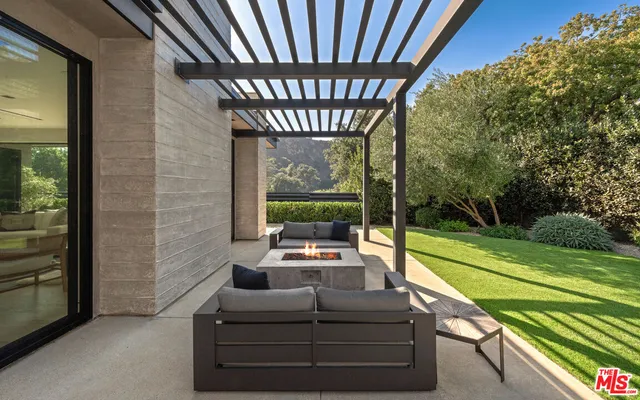 a outdoor living space with furniture