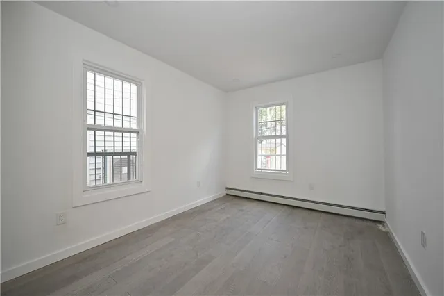 an empty room with a window