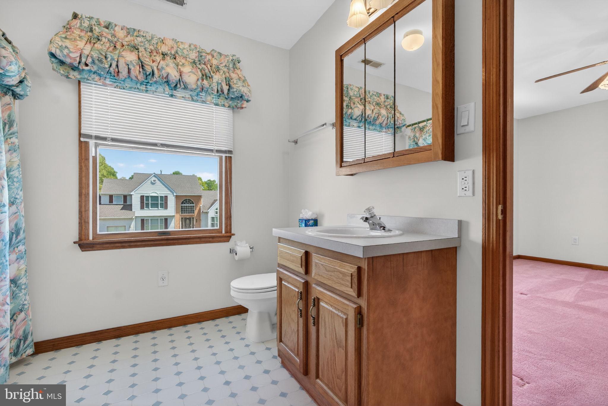 504 Ash Street Glassboro, NJ 08028 - Photo 28 of 42 a bathroom with a sink a toilet and a window