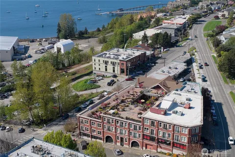 an aerial view of multiple house
