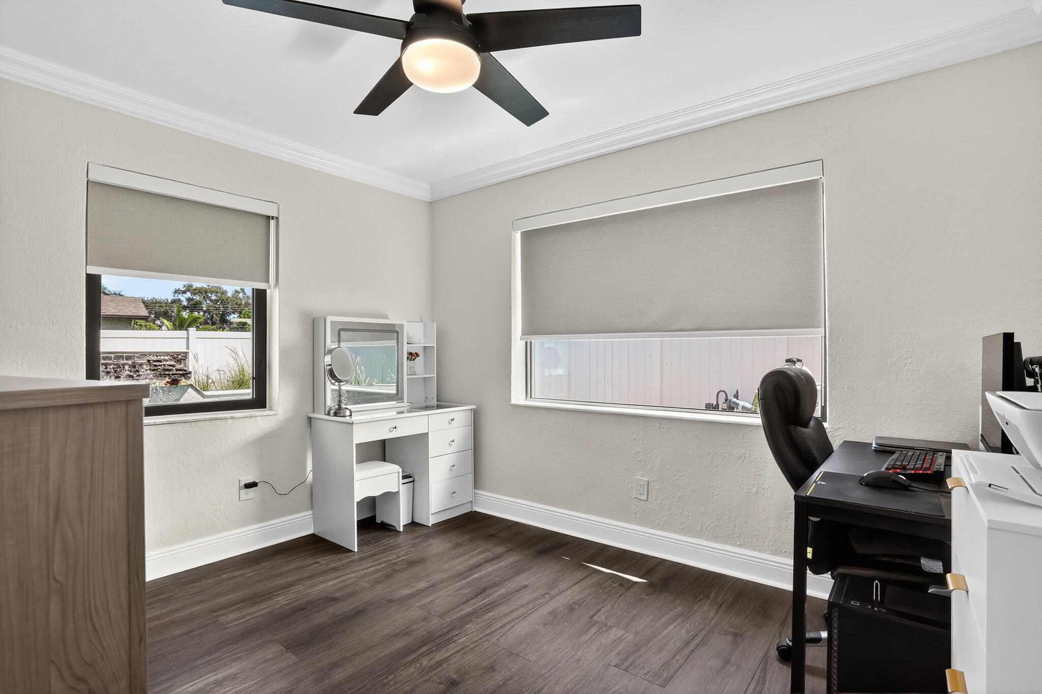 2840 Northeast 7th Terrace Pompano Beach, FL 33064 - Photo 21 of 42 a view of workspace with wooden floor and window