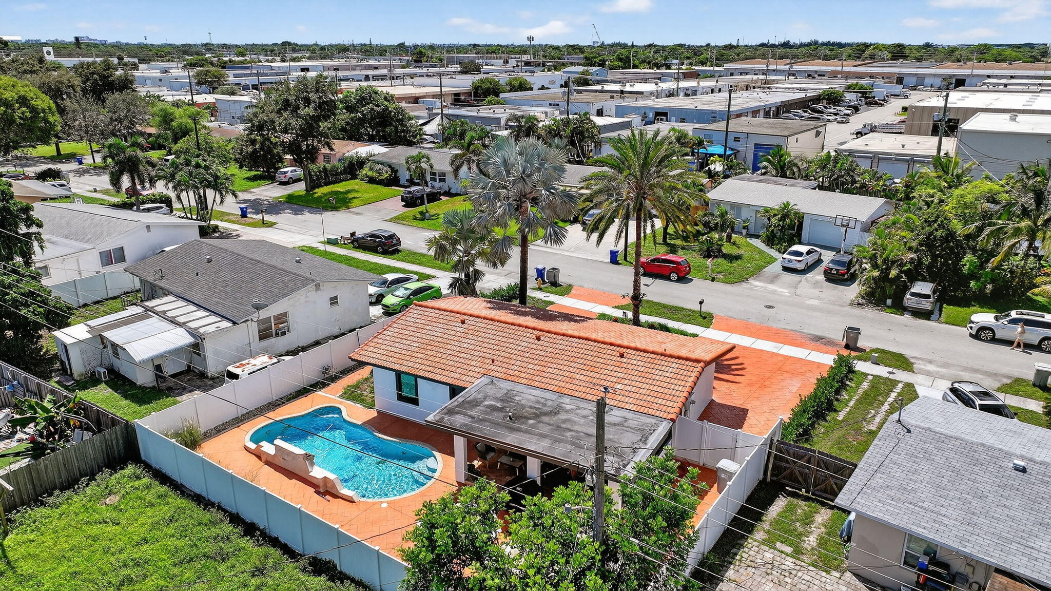 2840 Northeast 7th Terrace Pompano Beach, FL 33064 - Photo 34 of 42 an aerial view of a city with lots of residential buildings ocean and mountain view in back