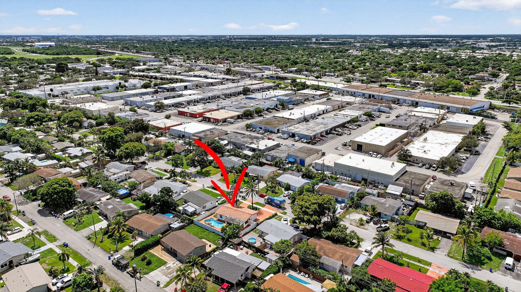 2840 Northeast 7th Terrace Pompano Beach, FL 33064 - Photo 36 of 42 an aerial view of multiple house