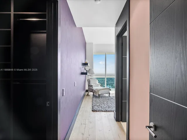 a view of a city with an ocean view