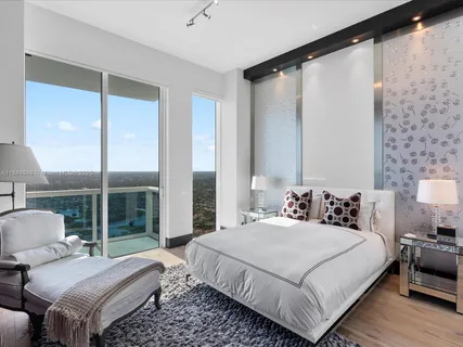 a view of a balcony with city view