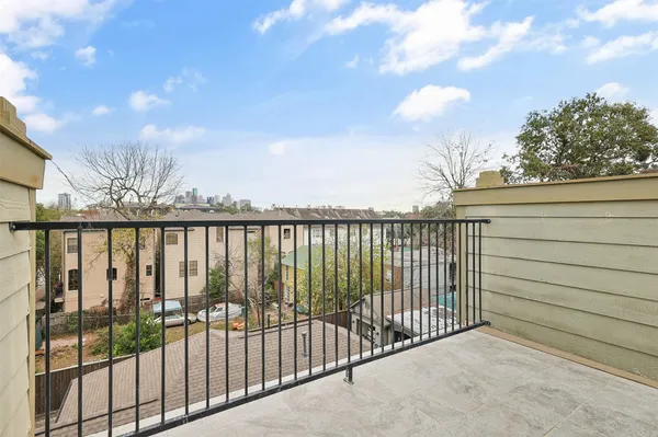 a view of a balcony