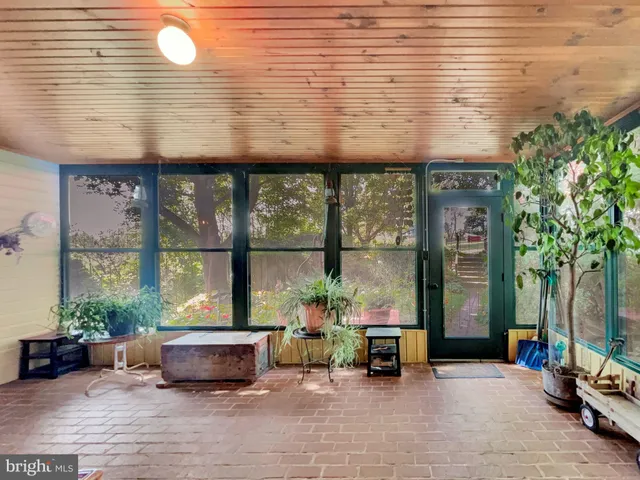 a room with furniture and a potted plant