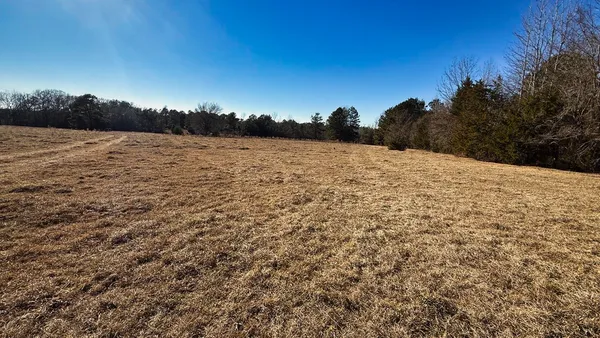 a view of a yard covered in snow