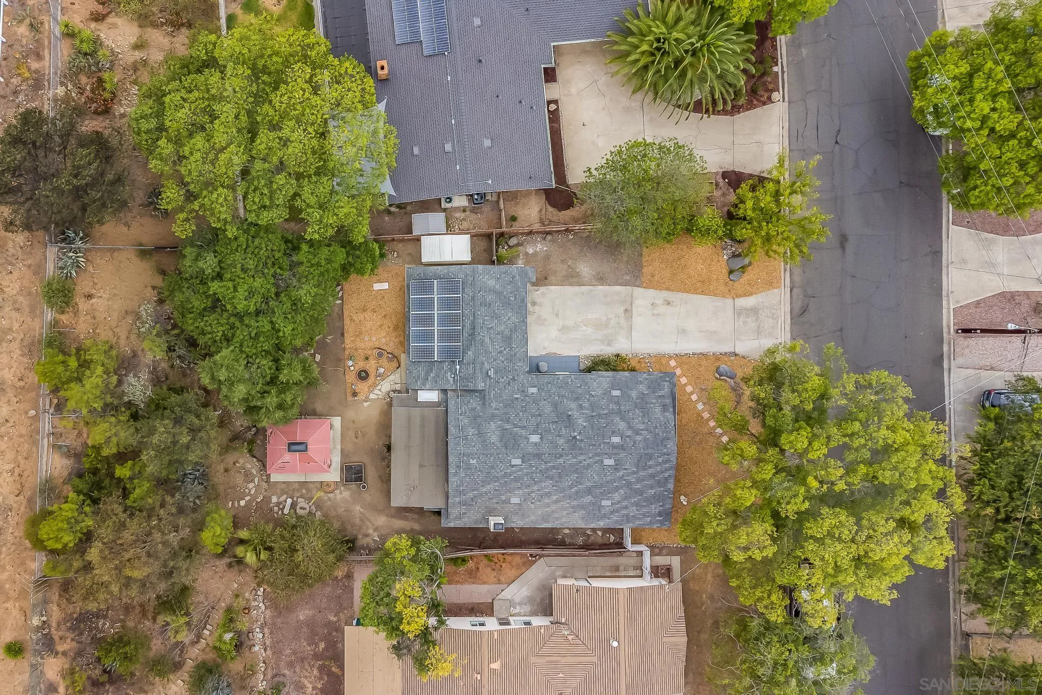 12221 Witt Road Poway, CA 92064 - Photo 24 of 30 an aerial view of a house with a yard and large trees