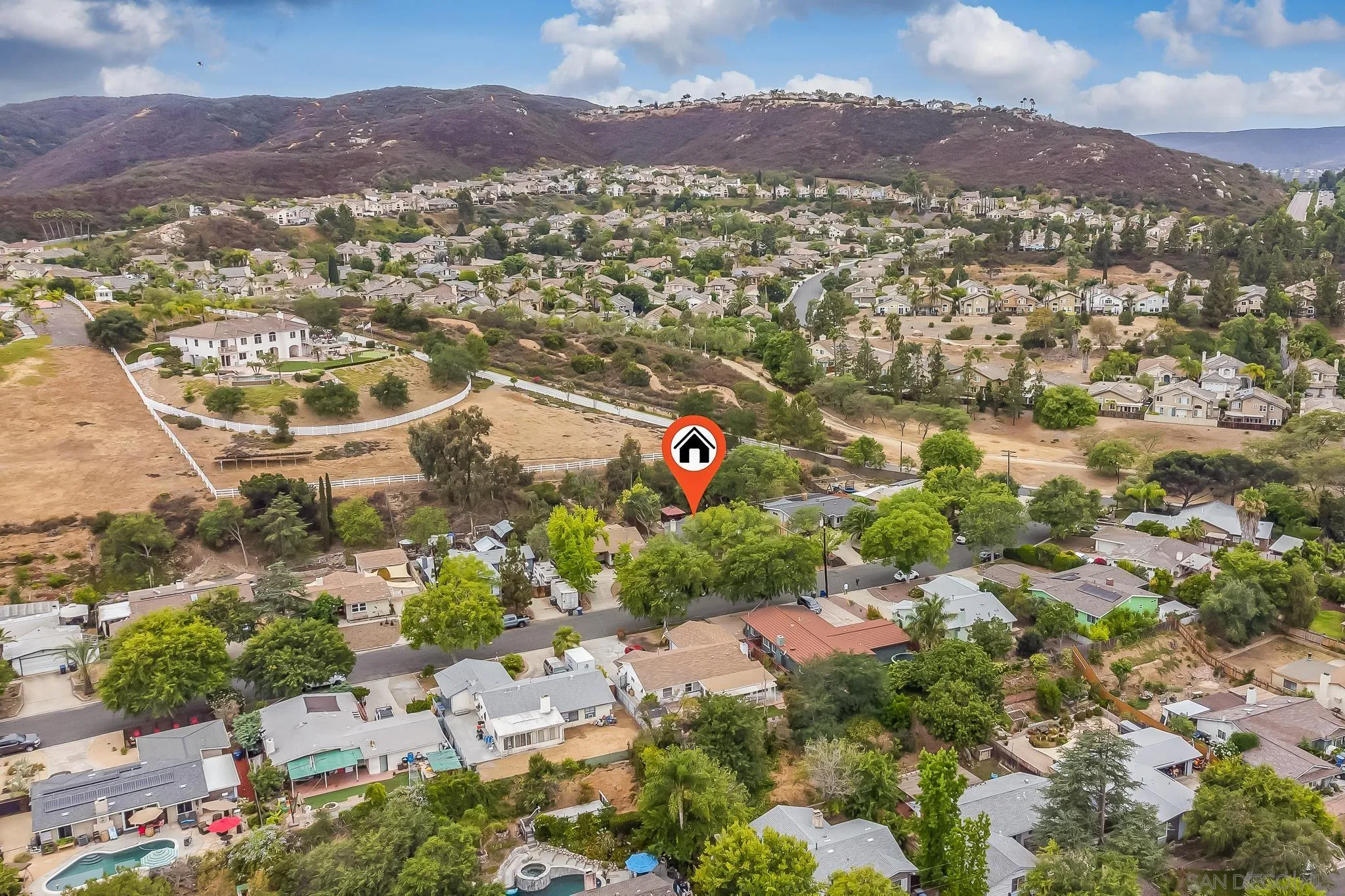 12221 Witt Road Poway, CA 92064 - Photo 29 of 30 an aerial view of residential houses and city view