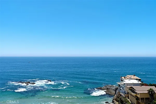 a view of an ocean from a beach