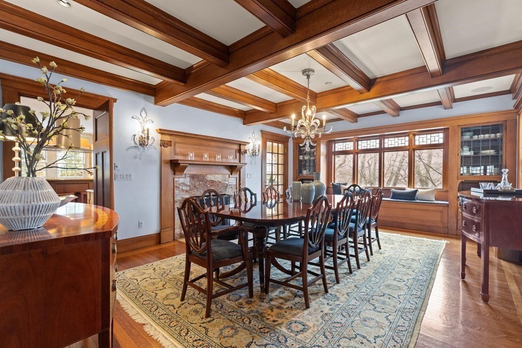 32 Everett Avenue Winchester, MA 01890 - Photo 13 of 42 a view of a dining room with furniture window and wooden floor