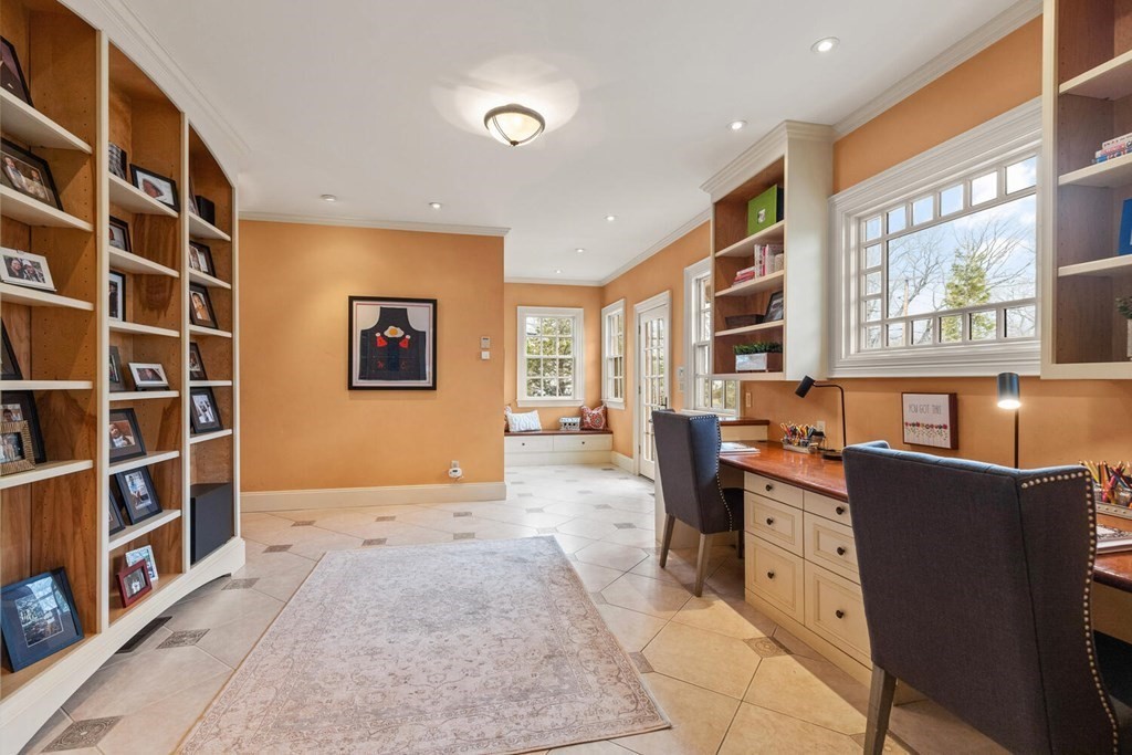 32 Everett Avenue Winchester, MA 01890 - Photo 21 of 42 a view of a workspace with furniture and window